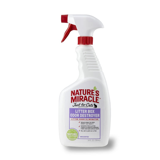 10% OFF: Nature’s Miracle Just for Cats Litter Box Odor Destroyer Spray 24oz - Kohepets