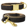 Pattefrenz Brownie Gold Collar & Leash Set (Medium) - Kohepets