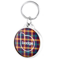 Pet Widget Badge Collar Tag (Plaid) - Kohepets