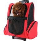15% OFF: Petcomer Trolley Backpack Pet Carrier (Red)