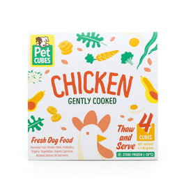 PetCubes Complete Chicken Gently Cooked Frozen Dog Food 2.25kg - Kohepets
