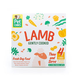 PetCubes Complete Lamb Gently Cooked Frozen Dog Food 2.25kg - Kohepets