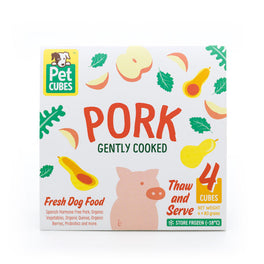 PetCubes Complete Pork Gently Cooked Frozen Dog Food 2.25kg - Kohepets