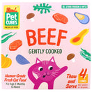 PetCubes Gently Cooked Beef Frozen Cat Food 1.28kg