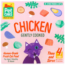 PetCubes Gently Cooked Chicken Frozen Cat Food 1.28kg