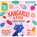 PetCubes Gently Cooked Kangaroo & Fish Frozen Cat Food 1.28kg