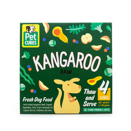 PetCubes Premium Raw Kangaroo Frozen Dog Food 2.25kg - Kohepets