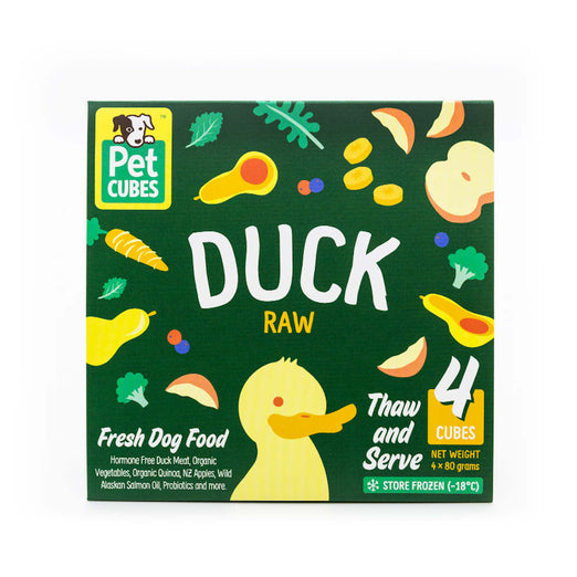 PetCubes Raw Duck Frozen Dog Food 2.25kg - Kohepets