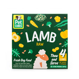 PetCubes Raw Lamb Frozen Dog Food 2.25kg - Kohepets