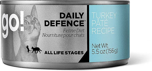 GO! Daily Defence Turkey Pâté Canned Cat Food 156g - Kohepets