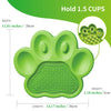 PetDreamHouse PAW 2-In-1 Interactive Slow Feeder For Cats & Dogs (Green Paw)