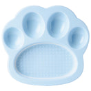 PetDreamHouse PAW 2-In-1 Mini Interactive Slow Feeder For Cats & Dogs (Baby Blue Paw)
