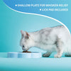 PetDreamHouse PAW 2-In-1 Mini Interactive Slow Feeder For Cats & Dogs (Baby Blue Paw)