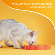 PetDreamHouse PAW 2-In-1 Mini Interactive Slow Feeder For Cats & Dogs (Orange Paw)