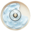 PetDreamHouse SPIN Interactive Slow Feeder For Cats & Dogs (Baby Blue UFO Maze)