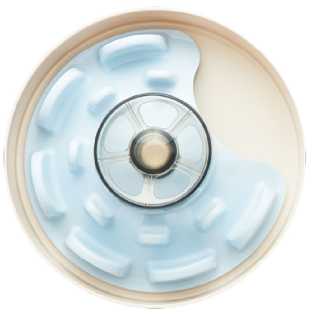 PetDreamHouse SPIN Interactive Slow Feeder For Cats & Dogs (Baby Blue UFO Maze)