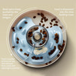 PetDreamHouse SPIN Interactive Slow Feeder For Cats & Dogs (Baby Blue UFO Maze)