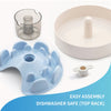 PetDreamHouse SPIN Interactive Slow Feeder For Cats & Dogs (Baby Blue UFO Maze)
