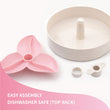 PetDreamHouse SPIN Interactive Slow Feeder For Cats & Dogs (Baby Pink Bougainvillea)