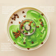 PetDreamHouse SPIN Interactive Slow Feeder For Cats & Dogs (Green UFO Maze)