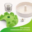 PetDreamHouse SPIN Interactive Slow Feeder For Cats & Dogs (Green UFO Maze)