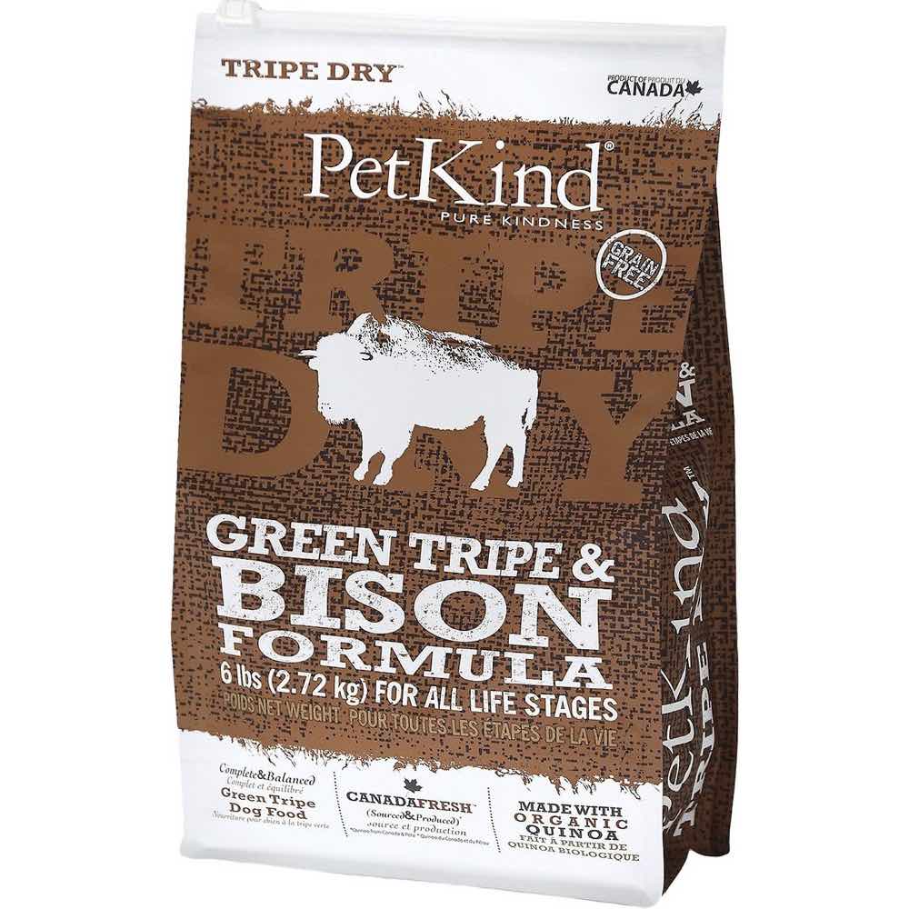 15% OFF: Petkind Green Tripe & Bison Grain-Free Dry Dog Food
