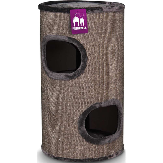 Petrebels Champions Only Dome 80 Cat House (Brown) - Kohepets