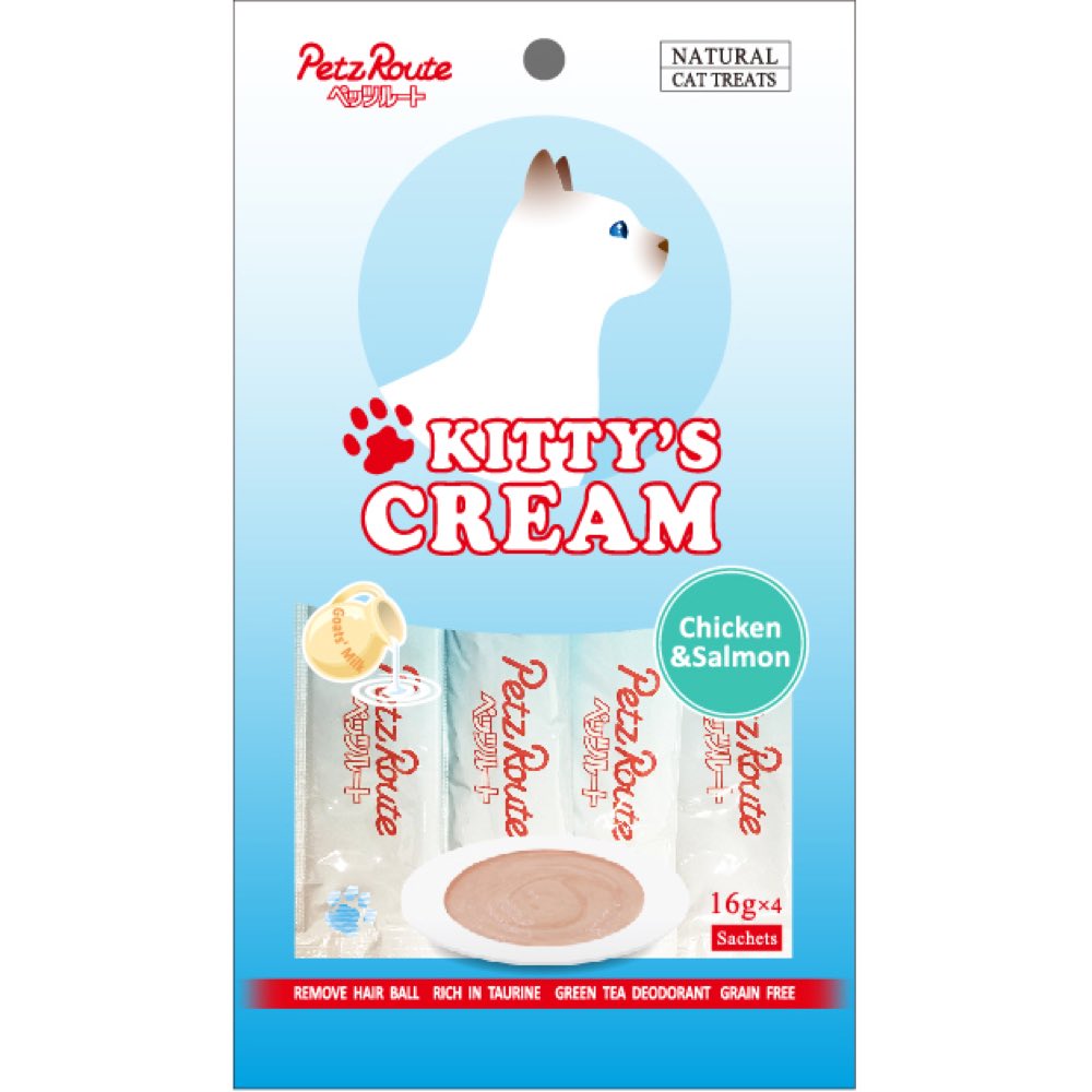 3 FOR $10: Petz Route Kitty’s Cream Chicken & Salmon Cat Treats 64g - Kohepets
