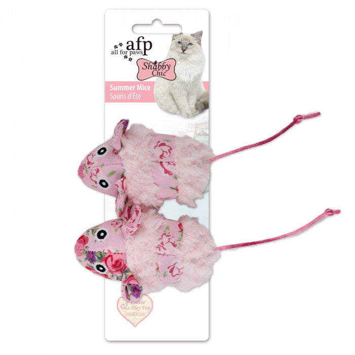 All For Paws Shabby Chic Summer Mice Cat Toy - Kohepets