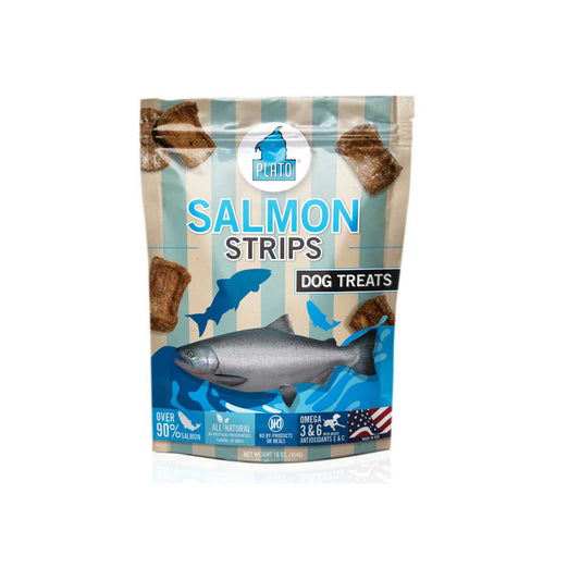 Plato Salmon Strips Dog Treats 16oz - Kohepets