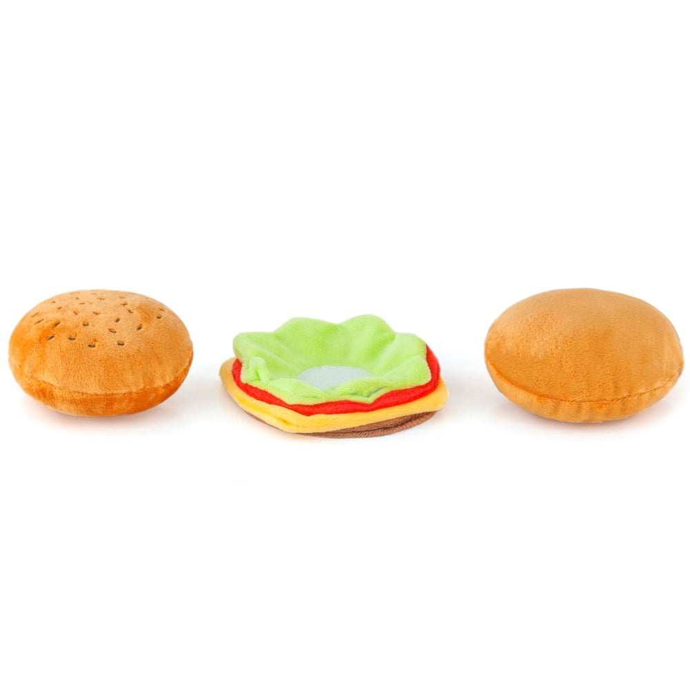 PLAY American Classic Burger Dog Plush Toy - Kohepets