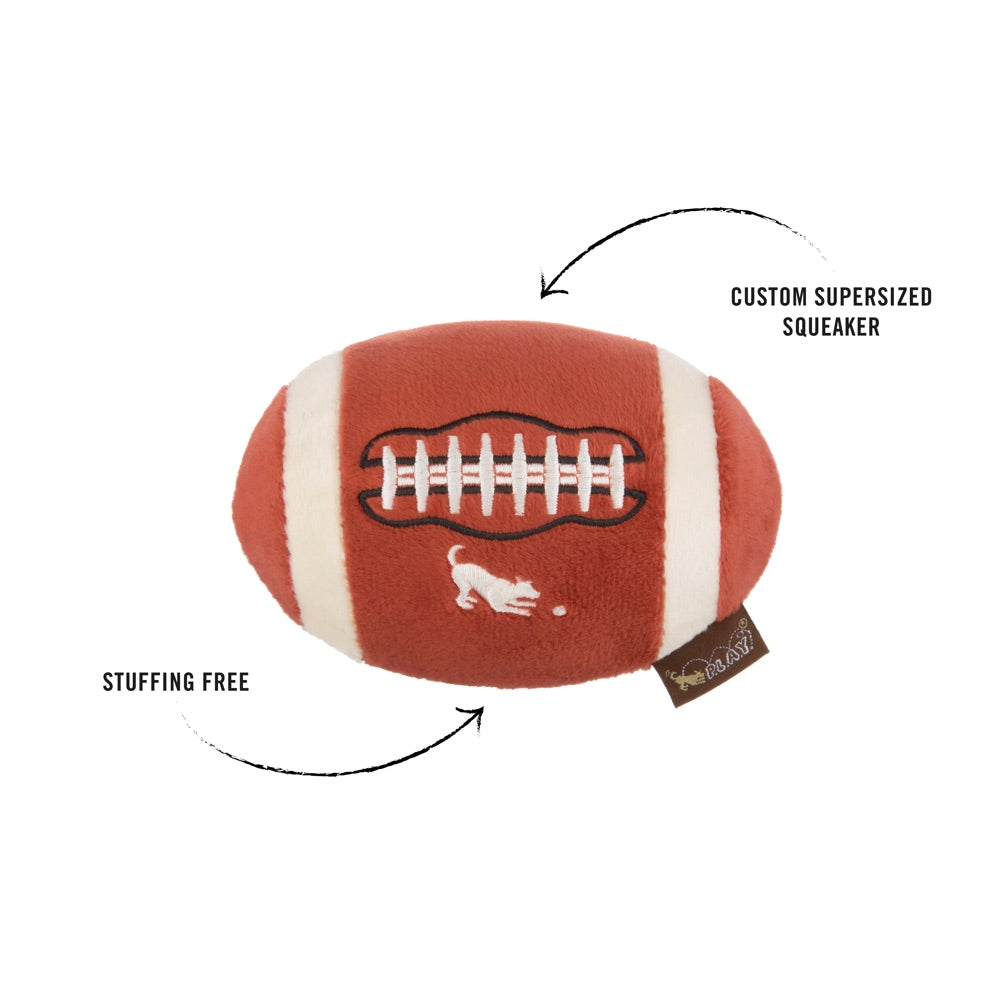 PLAY Back to School Fido’s Football Plush Dog Toy - Kohepets