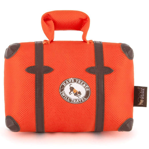PLAY Globetrotter Pack & Snack Suitcase Plush Dog Toy - Kohepets