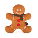PLAY Holiday Classic Holly Jolly Gingerbread Man Plush Dog Toy
