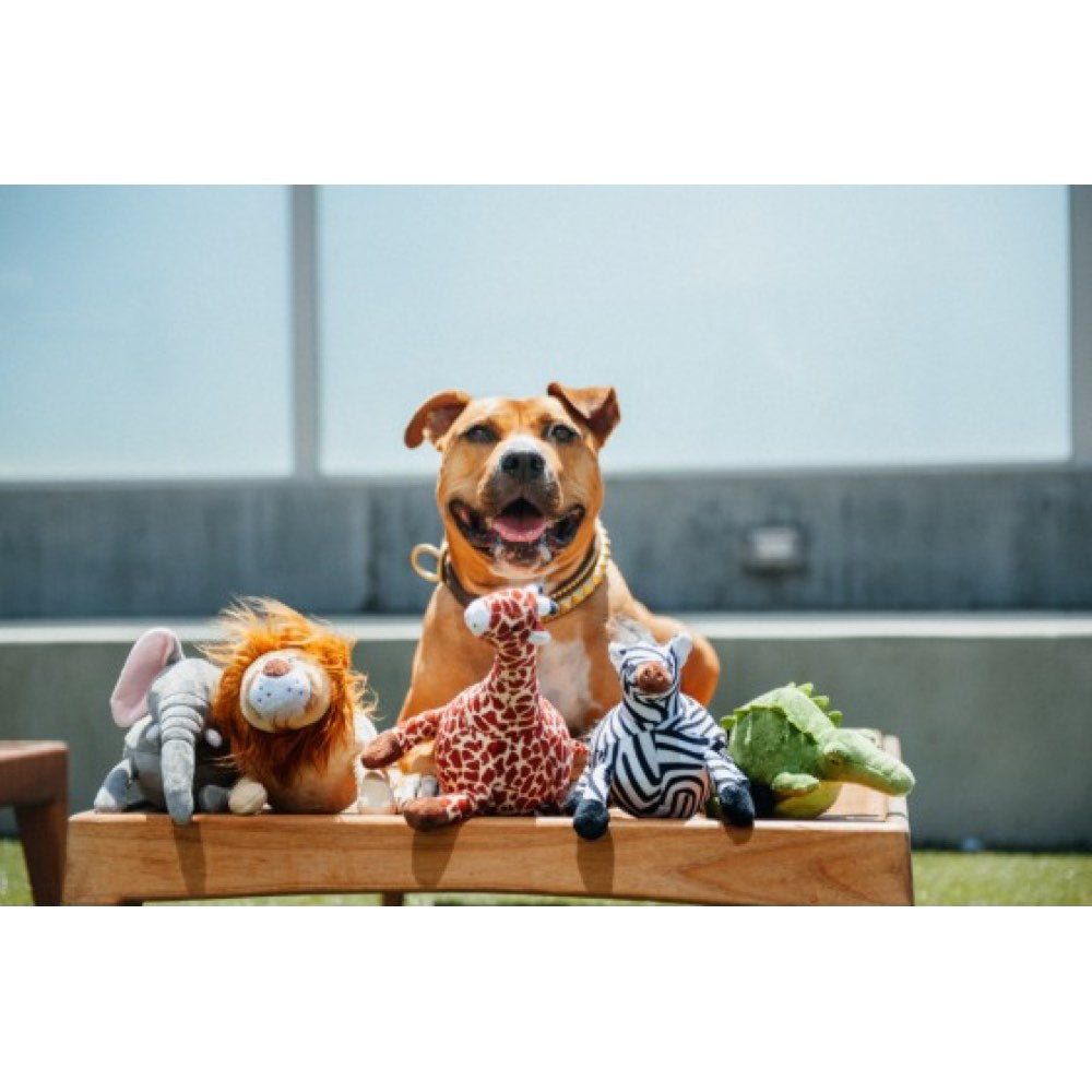 PLAY Safari Wildlife Zara The Zebra Plush Dog Toy - Kohepets
