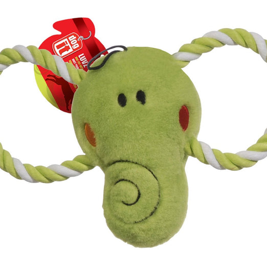 Dogit Luvz Plush Green Elephant Dog Toy - Kohepets