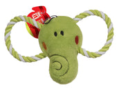Dogit Luvz Plush Green Elephant Dog Toy