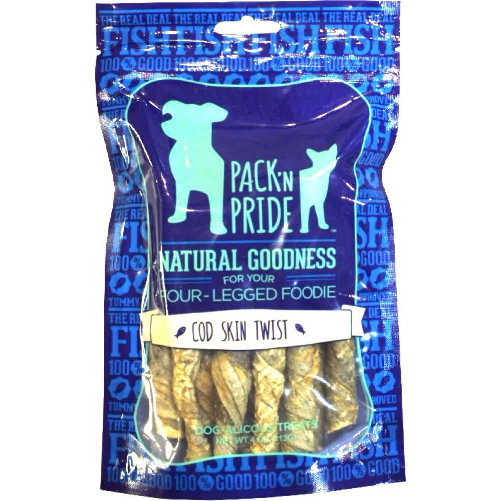 BUY 2 GET 1 FREE: Pack 'N Pride Cod Skin Twist Dog Treats 113g - Kohepets