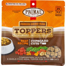 30% OFF 3.5oz (Exp 13Mar24): Primal Cupboard Cuts Beef Grain-Free Freeze-Dried Raw Food Toppers For Dogs & Cats