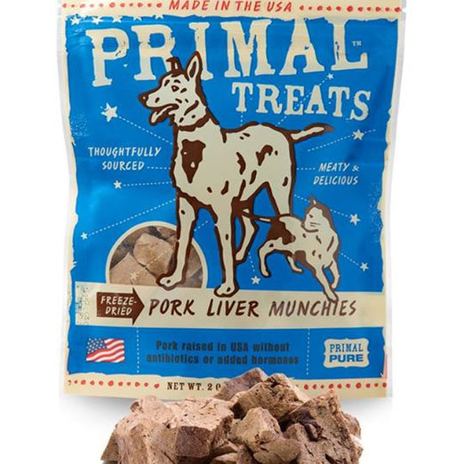 Primal Freeze Dried Pork Liver Munchies Dog & Cat Treat 2oz - Kohepets