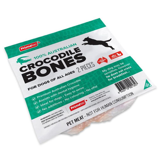 Prime100 100% Crocodile Bones Frozen Raw Dog Food 500g - Kohepets