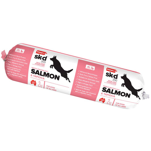 Prime100 Sk-D 200 Salmon & Tapioca Grain Free Cooked Frozen Roll Dog Food 2kg - Kohepets