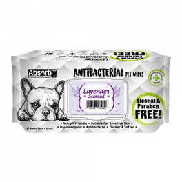 3 FOR $11: Absorb Plus Antibacterial Lavender Scented Pet Wipes 80ct - Kohepets