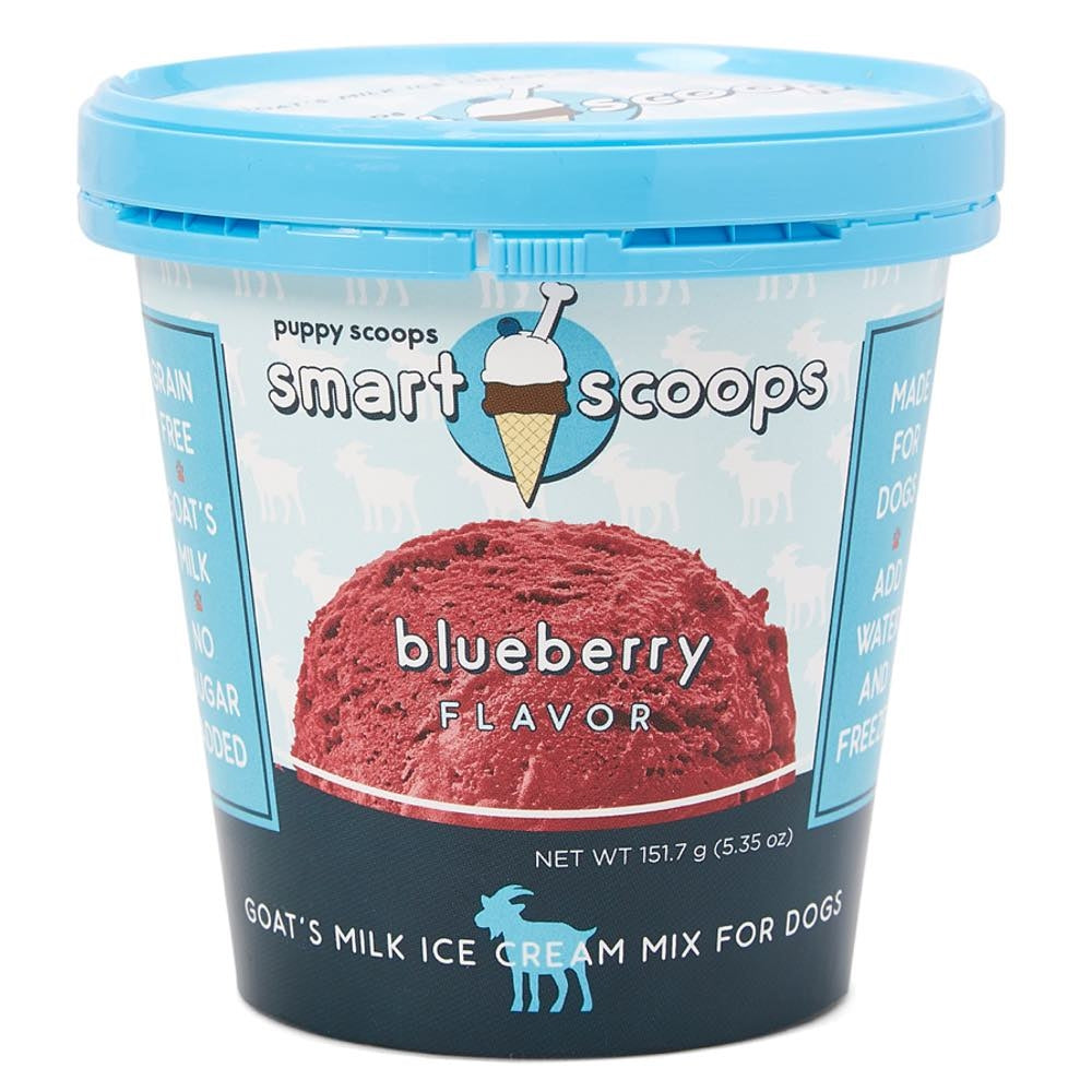 Puppy Scoops Smart Scoops Blueberry Flavour Goat's Milk Ice Cream Mix For Dogs 5.35oz - Kohepets