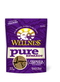 Wellness Pure Rewards Grain-Free Chicken & Lamb Jerky Dog Treat 170g - Kohepets