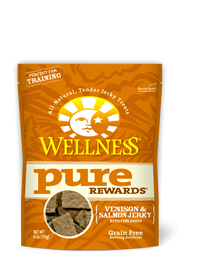 Wellness Pure Rewards Grain-Free Venison & Salmon Jerky Dog Treat 170g - Kohepets