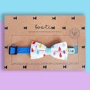 Bowtix Handmade Dog Collar With Removable Bowtie - Rainbow Drops