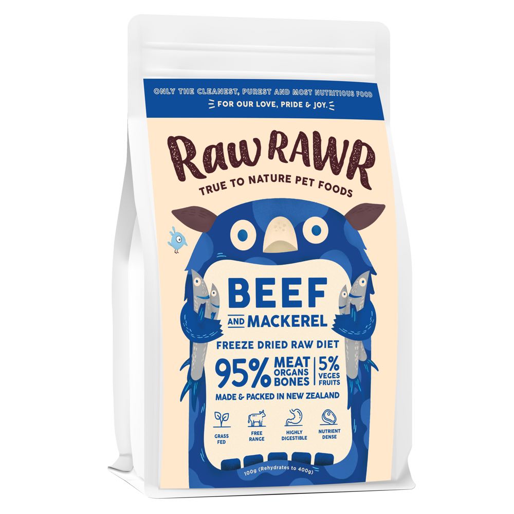 Raw Rawr Balanced Diet Beef & Sardine Freeze-Dried Raw Cat & Dog Food - Kohepets