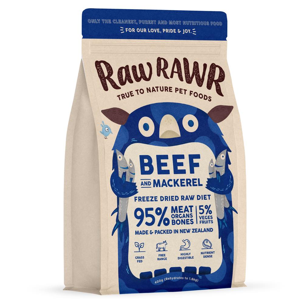 Raw Rawr Balanced Diet Beef & Sardine Freeze-Dried Raw Cat & Dog Food - Kohepets