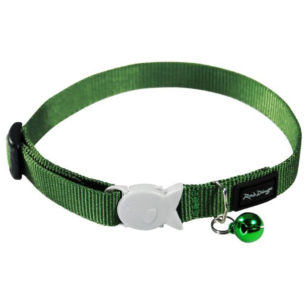 Green and Red Stripe Cat Collar - waaagPet